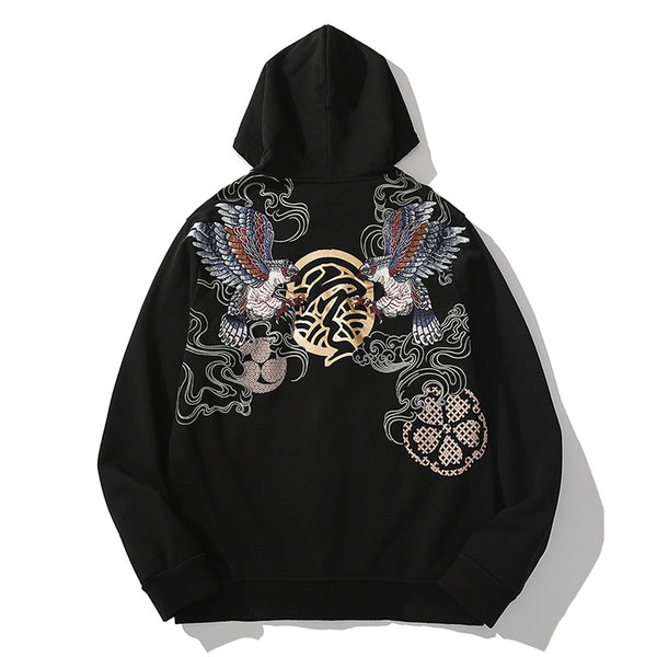 Asian Art Zip Cardigan Hoodie