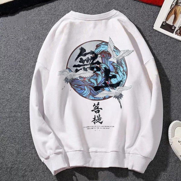 Water Ghost Art Chinese Sweatshirt loose lovers