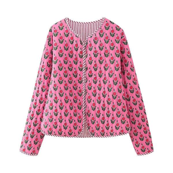 Printed Small Floral Cotton Jacket