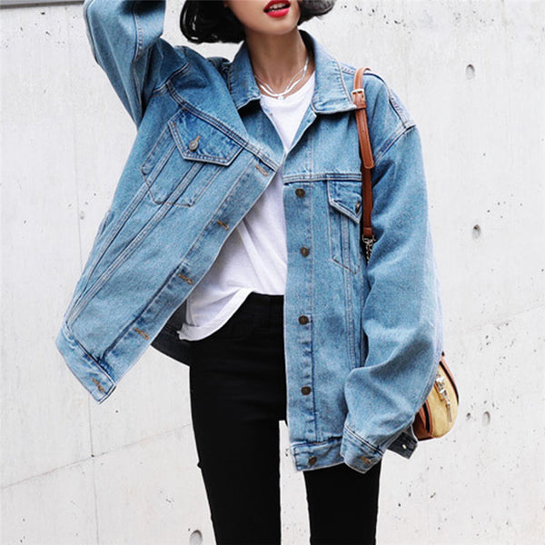 Women's long-sleeved denim jacket