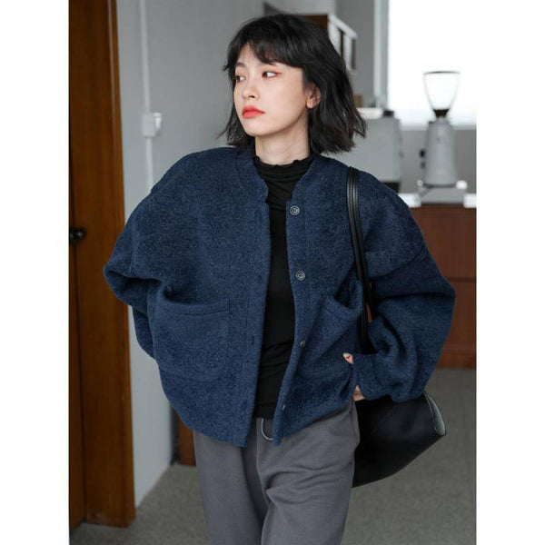 Woolen Jacket Women Korean Style Wild Loose Casual Short