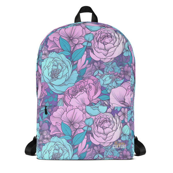 [Floral Bloom] Azure Spree Backpack