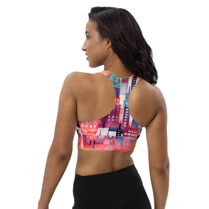 [Odyssey Chic] Talkin Cities Longline Sports Bra Sports Bra The Hyper Culture