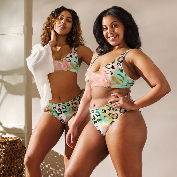 [Wild Side] Blush Safari Recycled High-waisted Bikini