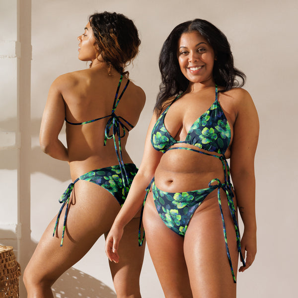 [Floral Bloom] Electric Flora Recycled String Bikini