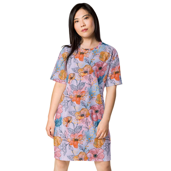 [Floral Bloom] Spring Serenade T-shirt Dress