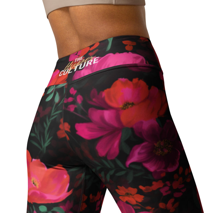 [Floral Bloom] Night Flora Yoga Leggings Leggings The Hyper Culture