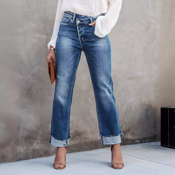 Women's Fashion Individual Casual Loose Jeans