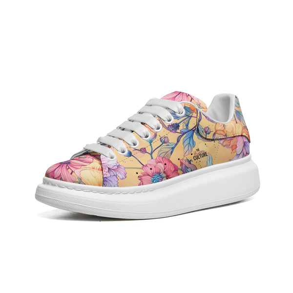 [Floral Bloom] Sunny Meadow Unisex Oversized Sneakers