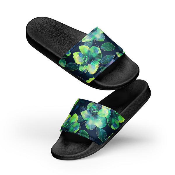 [Floral Bloom] Electric Flora Women's Slides