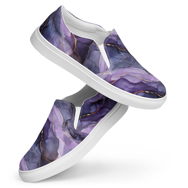 [Luxe Chic] Amethyst Gleam Women’s Slip-on Canvas Shoes